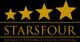 Imagem com quatro estrelas acima do texto "STARSFOUR - Serviços de Assessoria & Logística Integrada".