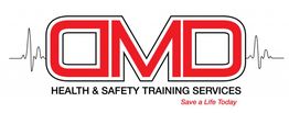 Logo of DMD Health & Safety Training with EKG lines and the slogan "Save a Life Today."