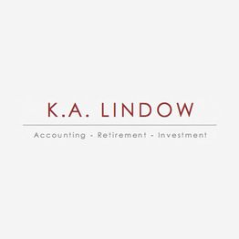 K.A. Lindow logo: "Accounting, Retirement, Investment" text in a minimalist design.