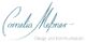 Handschriftlicher Text: "Cornelia Mebner". Darunter steht kleingedruckt "Design und Kommunikation".