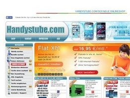 Webseite mit Mobilfunkangeboten und Handyshops, Highlight: Flat XM für 16,95 €/Monat.