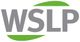 WSLP-Logo in Grau mit zwei grünen Kurven oben und unten.