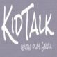 KidTalk logo with "listen, feel, grow" text on a gray background.
