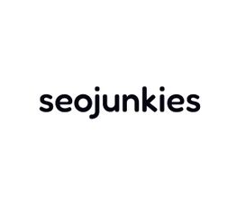 Schwarzer Text "seojunkies" auf weißem Hintergrund.