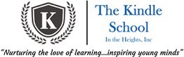 Logo of The Kindle School with a shield symbol and slogan about nurturing a love of learning.