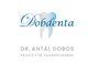Logo mit Text "Dobdenta" und Zahn, darunter "Dr. Antal Dobos, Praxis für Zahnheilkunde".