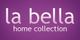 Lila Hintergrund mit weißem Text: „La Bella Home Collection“.