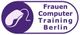Logo: Lila Maus-Symbol und der Text "Frauen Computer Training Berlin".