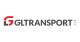 Logo "GL TRANSPORT S.r.l." con lettere grigie e simbolo rosso a sinistra su sfondo bianco.