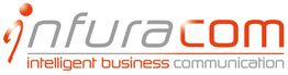 Logo von Infuracom mit dem Slogan "intelligent business communication".