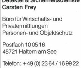 Sicherheitsdienste Carsten Frey Logo