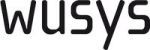Schwarzes "wusys" Logo auf weißem Hintergrund in stilisierter Schriftart.