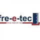 Logo von "fre-e-tec Engineering" mit blauem Text und roten Akzenten.