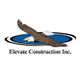 Eagle soaring over blue oval with text "Elevate Construction Inc." below.