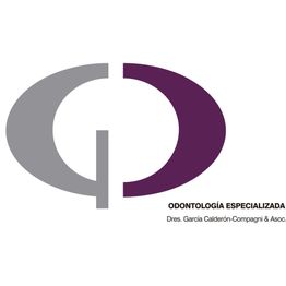Logotipo de Odontología Especializada, letras "O" y "D" estilizadas en gris y morado.