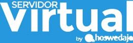 Texto en azul: "Servidor Virtual by Hoswedaje".