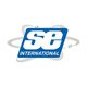Logo with "SE International" in blue and white, encircled by stylized orbits.