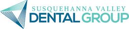 Logo with text: "Susquehanna Valley Dental Group" and a blue triangular design.