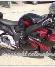Airbrush - Blattgold Design - Suzuki Hayabusa 2009