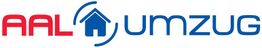 Logo mit dem Text "AAL umzug" und einem stilisierten blauen Haus in der Mitte.