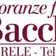 Logo di "onoranze funebri Bacchetti" con numero di telefono e immagine di una torre antica.
