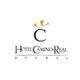 Logo de Hotel Camino Real Dueñas con una corona naranja sobre la letra "C".