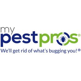 Logo of My Pest Pros with slogan: "We'll get rid of what's bugging you!"