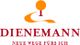 Logo mit Schriftzug "DIENEMANN Neue Wege fürs Ich", Symbol in Orange und Rot.