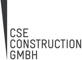 Logo der CSE Construction GmbH mit modernem Design und vertikalem Element links.