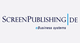 Logo von ScreenPublishing.de mit dem Text "eBusiness systems".