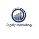 Logo: Digifly Marketing with a circle, ascending bar chart, and swoosh design.