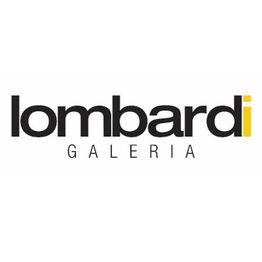Logo da Galeria Lombardi em preto, com a letra "i" final em amarelo.