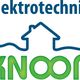 Text: "Elektrotechnik Knoop" mit Hausumriss, Kabel und Glühbirne als Logo-Elemente.