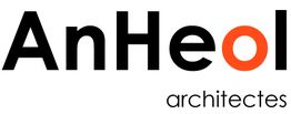 Texte: "AnHeol architectes" avec un "o" rouge.