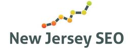 Graph increasing above text "New Jersey SEO" with colored nodes.