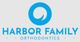 Logo of Harbor Family Orthodontics with a circular blue design above the text.