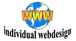 Gelbes "WWW" vor Globus, darunter der Text "individual webdesign".
