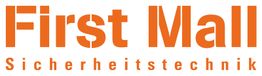 Logo mit orangefarbenem Text: "First Mall Sicherheitstechnik".
