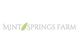 Text "Mint Springs Farm" with a green leaf as the letter "I."