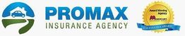 Promax Insurance Agency logo with an award badge from Mercury Insurance for excellence.