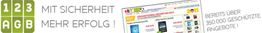 Icon mit "123 AGB", Text "Mit Sicherheit mehr Erfolg!", Webseite, Text "Bereits über 350.000 Angebote".