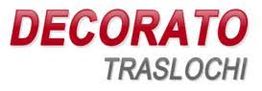 Logo con testo: "DECORATO" in rosso e "TRASLOCHI" in grigio.