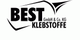 Logo mit Text: "BEST GmbH & Co. KG KLEBSTOFFE", stilisierte Flügel hervorhebend.