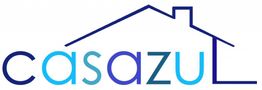 Logotipo de Casazul con silueta de casa en azul.