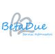 Logo di "Beta Due Servizi Informatici" con testo stilizzato in blu e grigio.