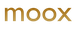 Text "moox" in goldener Schrift auf transparentem Hintergrund.