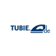 Logo mit der Aufschrift "TUBIE.de" und einem stilisierten Bügeleisen in Blau.