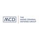 MCD logo with text: "The Maine Criminal Defense Group" in navy and red colors.