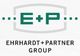 Logo der Ehrhardt + Partner Group mit grünem "E+P" und Text darunter auf weißem Hintergrund.