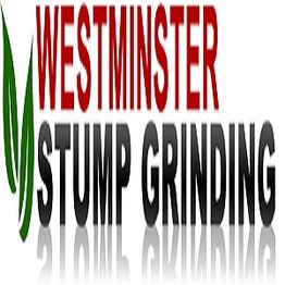 Logo reads "Westminster Stump Grinding" with green leaf design.
